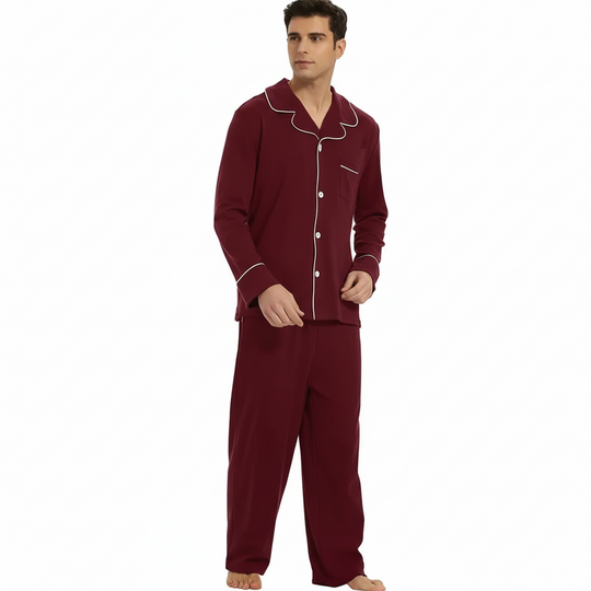 Herre Pyjamas Sæt Klassisk Stil