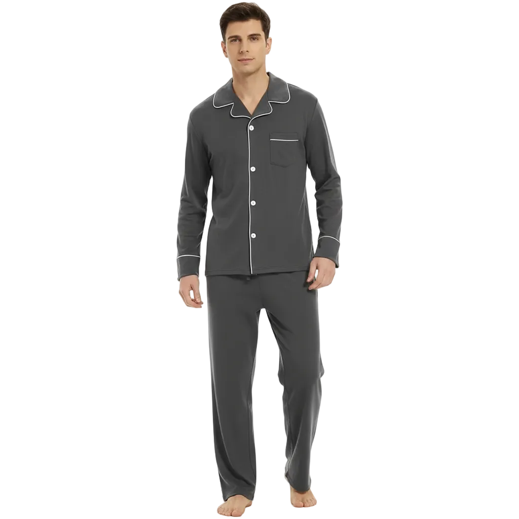 Herre Pyjamas Sæt Klassisk Stil