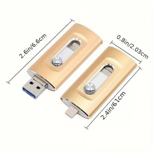 3-i-1 USB-flashdrev til Mobiltelefon og Computer 0