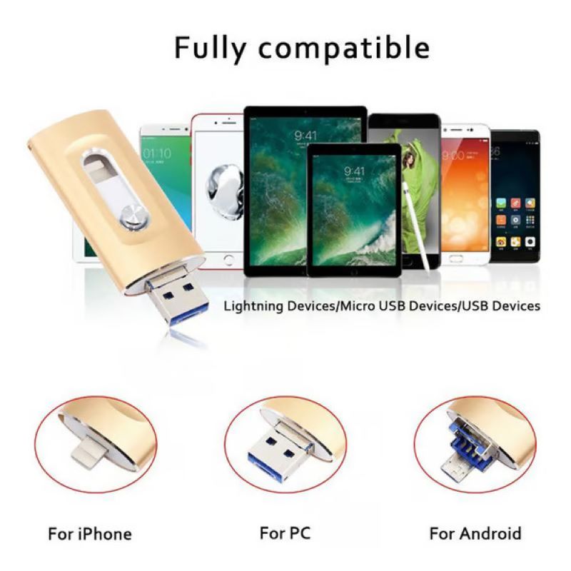 3-i-1 USB-flashdrev til Mobiltelefon og Computer 3