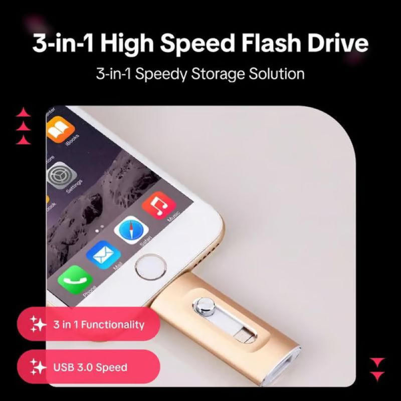3-i-1 USB-flashdrev til Mobiltelefon og Computer 7