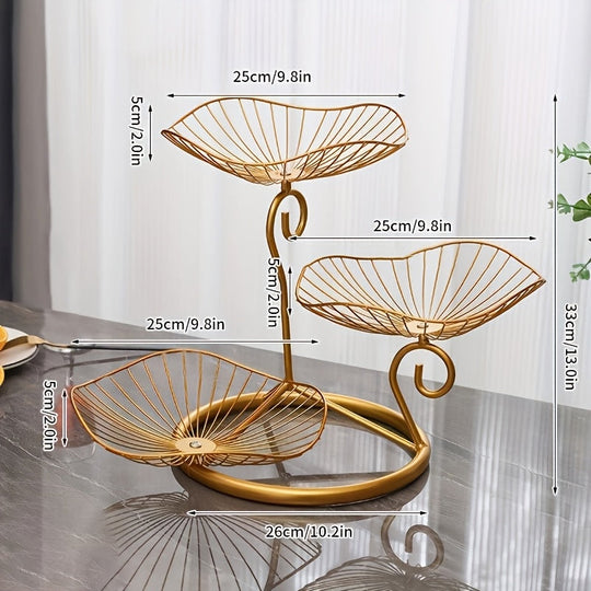 3-lags Frugtskålsstativ til Snacks og Desserter 0