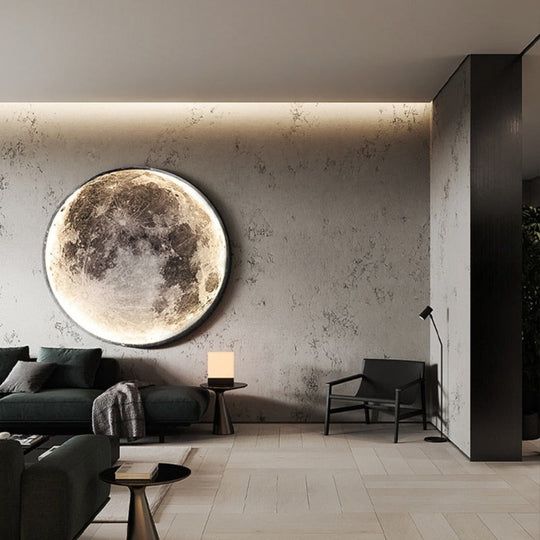 3D LED Loft- eller Væglampe Måne eller Jord 6