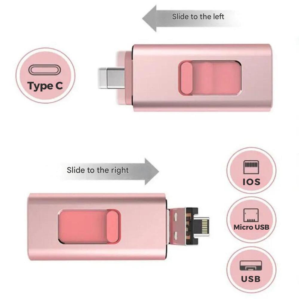 4-i-1 Flashdrive til Alle Enheder 1