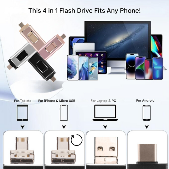 4-i-1 Flashdrive til Alle Enheder 4