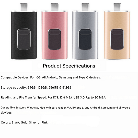 4-i-1 Flashdrive til Alle Enheder 5