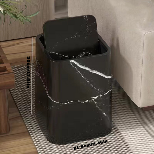 Affaldsspand med Svinglåg i Marmor Design 6