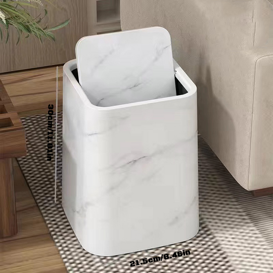 Affaldsspand med Svinglåg i Marmor Design 7