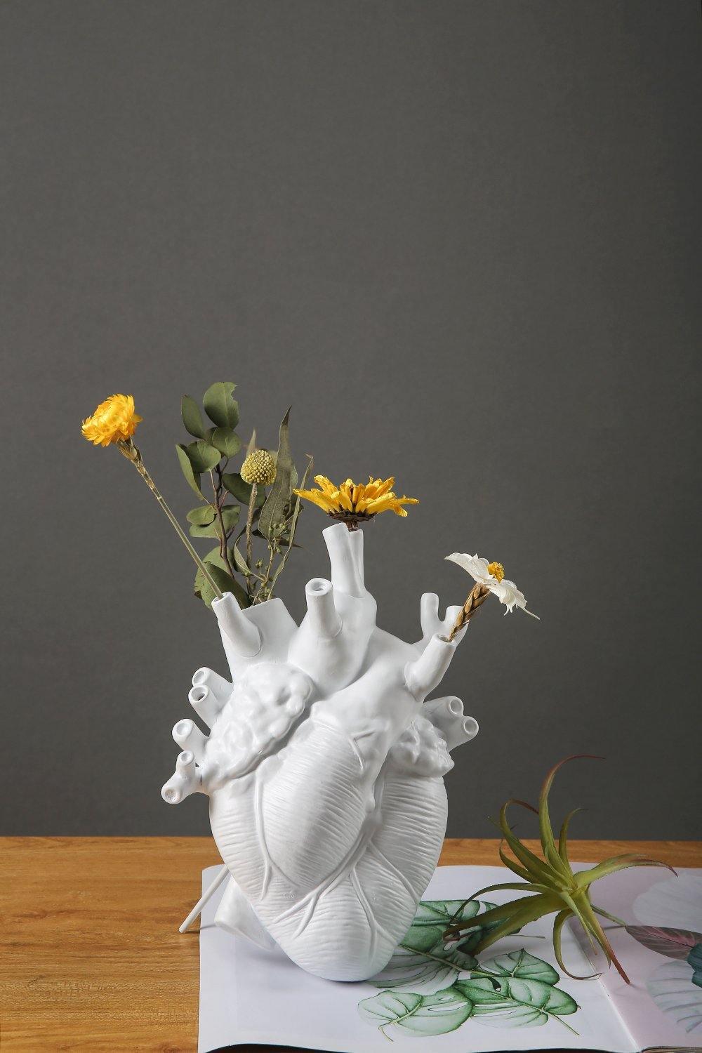 Anatomisk Hjerteformet Vase til Indretning Dekorativ Udsmykning 8