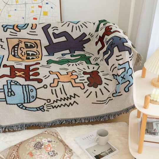 Animeret Kastetæppe med Puslespil Design 1