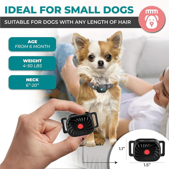 Anti Gø Halsbånd til Hunde med Lyd og Vibration - Justerbart og Vandtæt Design 1