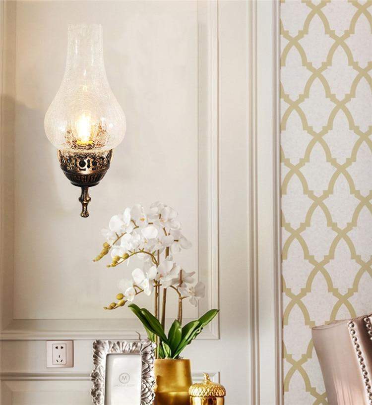 Antik Væg Olielampe Vintage Stil 2