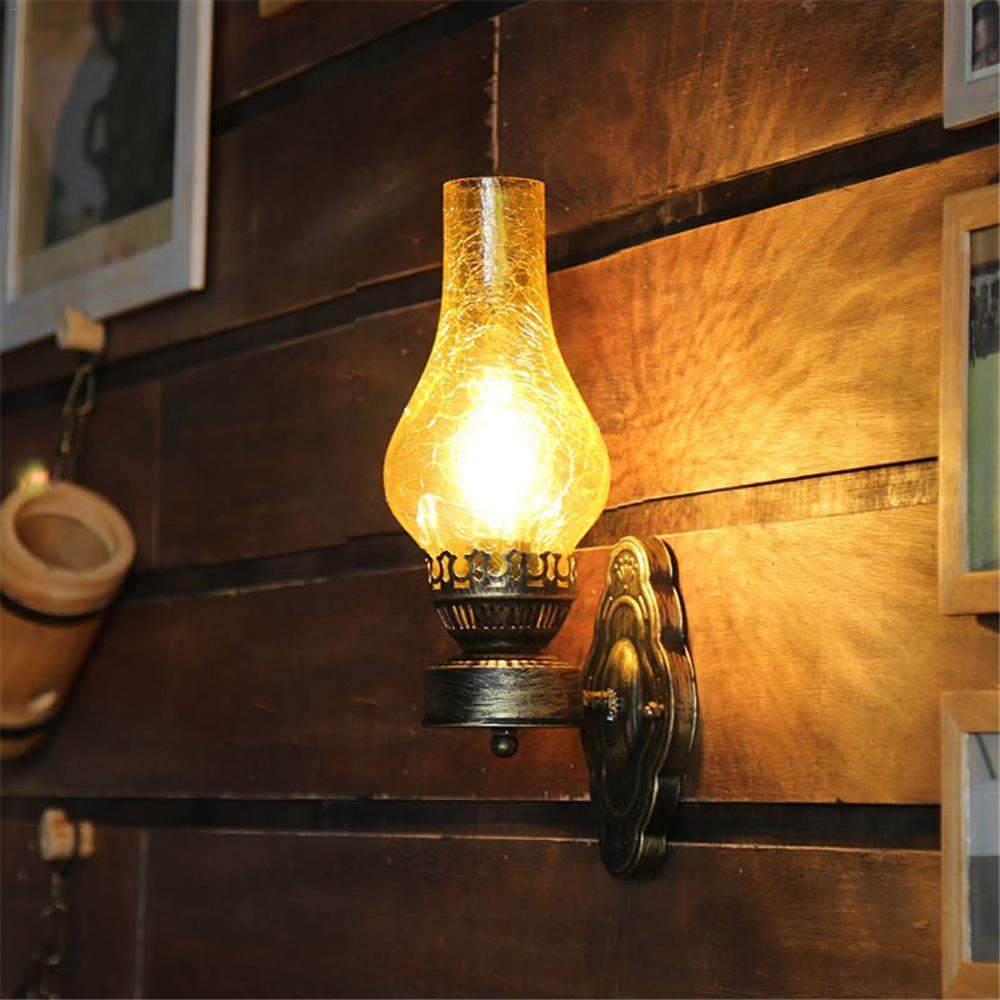 Antik Vægolie Lampe i Vintage Stil 1