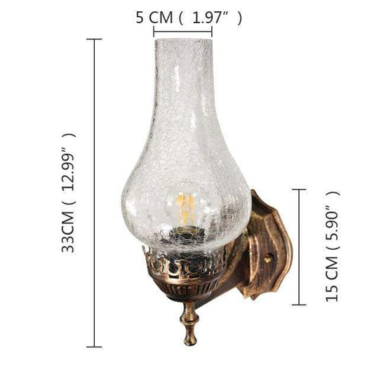 Antik Vægolie Lampe i Vintage Stil 5