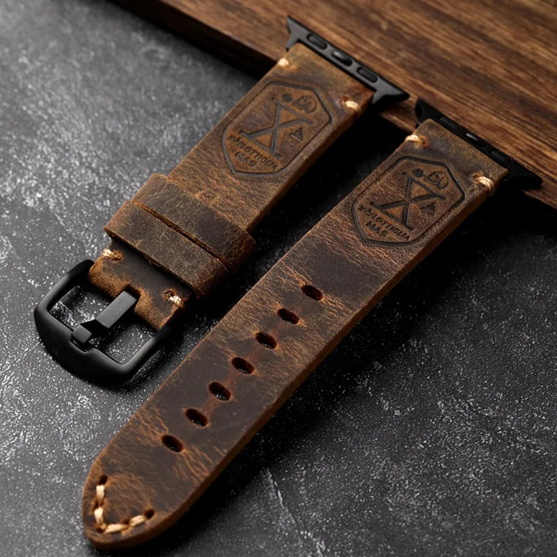 Apple Watch Rem i Læder Håndlavet 0