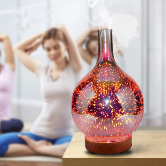 Aroma Diffuser i 3D Glas med LED Lys 1