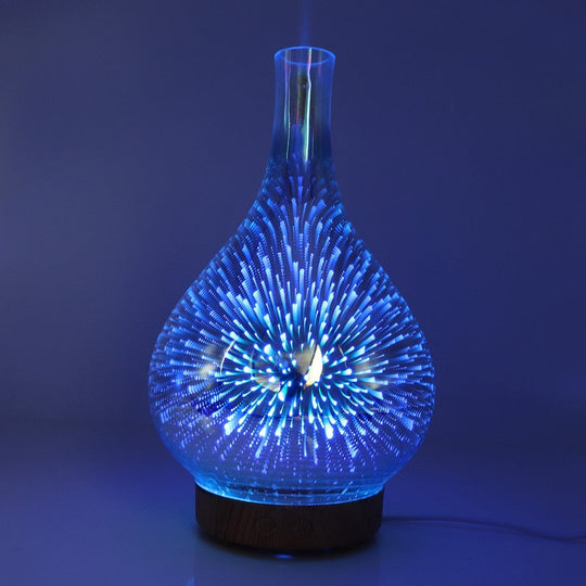Aroma Diffuser i 3D Glas med LED Lys 3