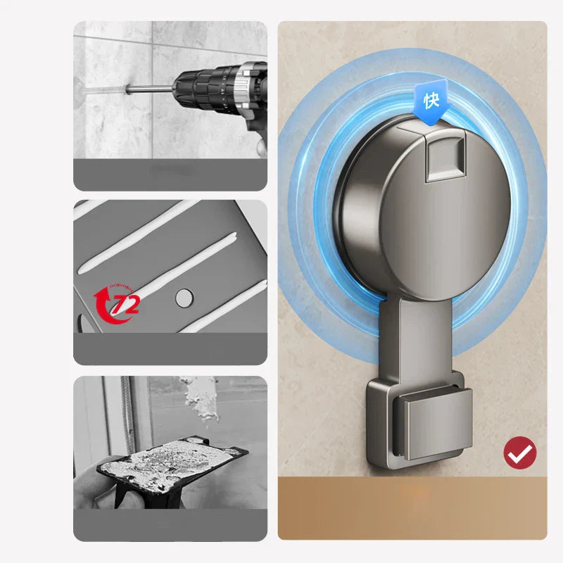 Badeværelsesarrangør Hjørne Sugekop Design 2