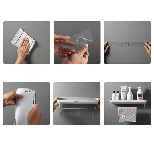 Badeværelsesarrangør Vægmonteret Modern Design med Håndklædeholder 8