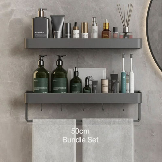 Badeværelseshylde med Håndklædeholder - Moderne Design til Organisering 10