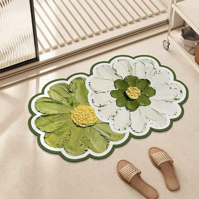 Badeværelsesmåtte Blomsterdesign Skridsikker Komfortabel 0
