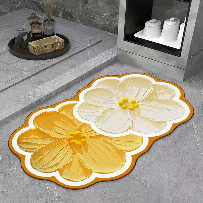 Badeværelsesmåtte Blomsterdesign Skridsikker Komfortabel 1