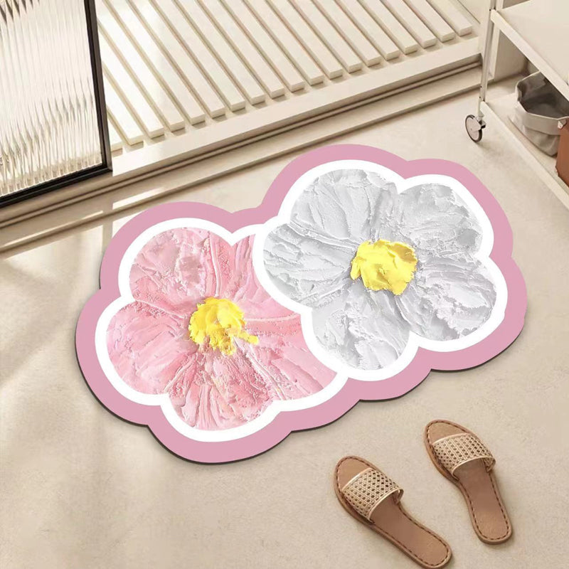 Badeværelsesmåtte Blomsterdesign Skridsikker Komfortabel 6
