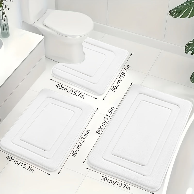 Badeværelsesmåtte Sæt i 3 Dele 11