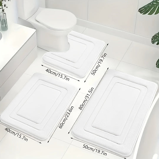 Badeværelsesmåtte Sæt i 3 Dele 11