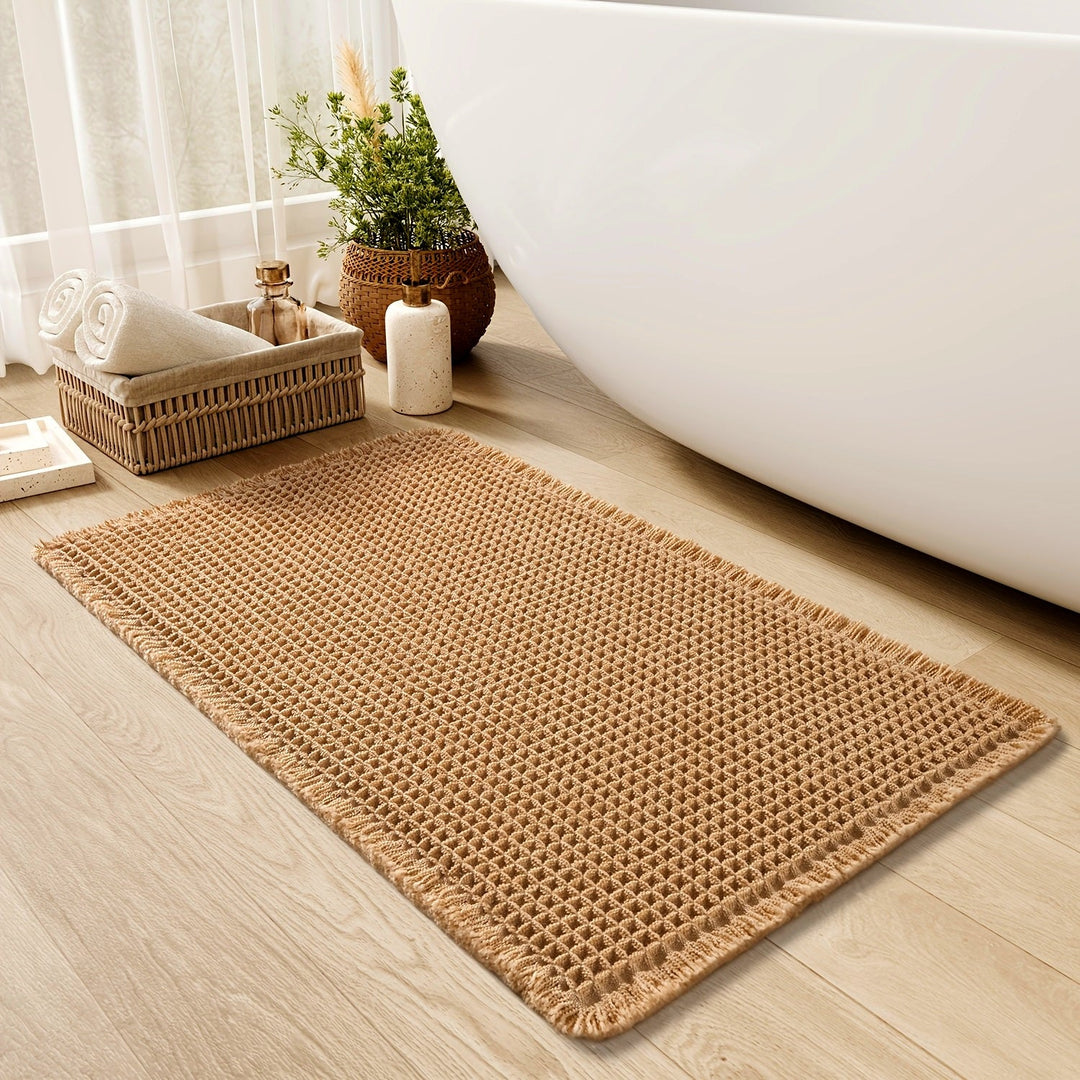 Badeværelsesmåtte med Vaffeldesign og Anti-Slip Funktion 1