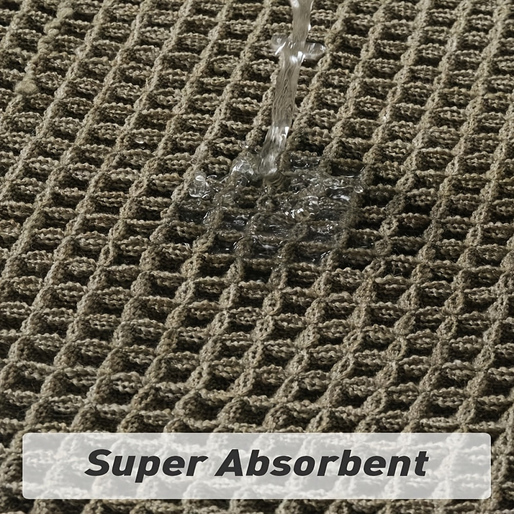 Badeværelsesmåtte med Vaffeldesign og Anti-Slip Funktion 2