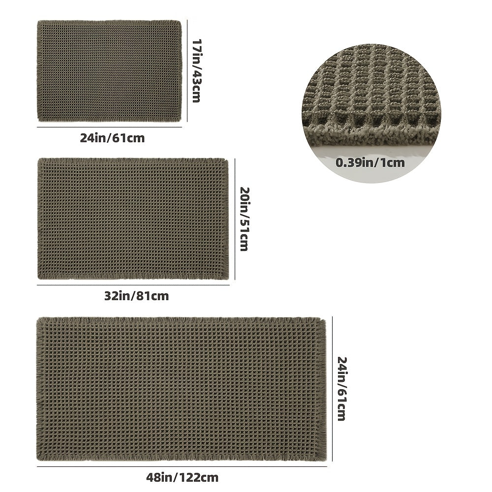 Badeværelsesmåtte med Vaffeldesign og Anti-Slip Funktion 5
