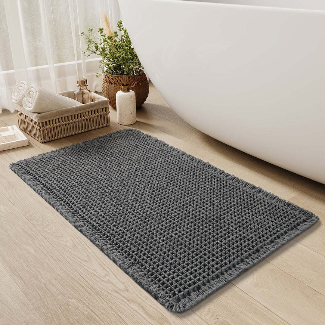 Badeværelsesmåtte med Vaffeldesign og Anti-Slip Funktion 9