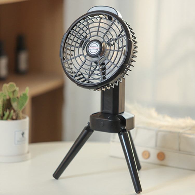 Bærbar Camping Ventilator med LED Lys og Justerbart Hoved 0