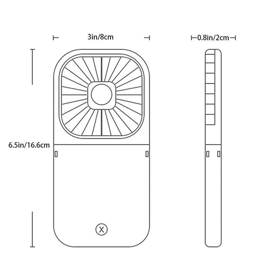 Bærbar Halsventilator Multifunktionel 7