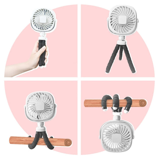 Bærbar Håndholdt USB Fan til Børnevogne 6