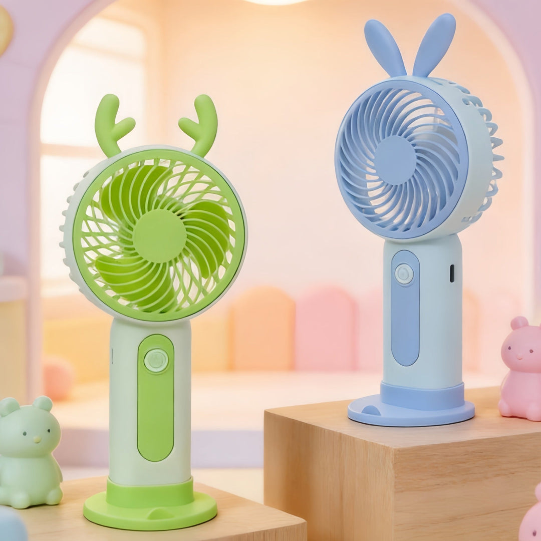 Bærbar Håndventilator med Kanin Design 3