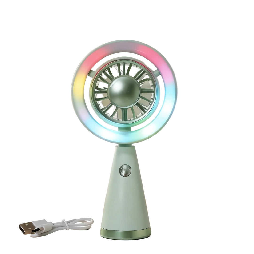 Bærbar Håndventilator med RGB Belysning til Kvinder 0