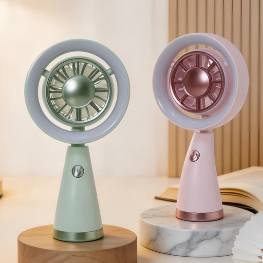 Bærbar Håndventilator med RGB Belysning til Kvinder 3
