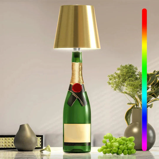 Bærbar LED Flaskelampe Med Touch Kontrol 9