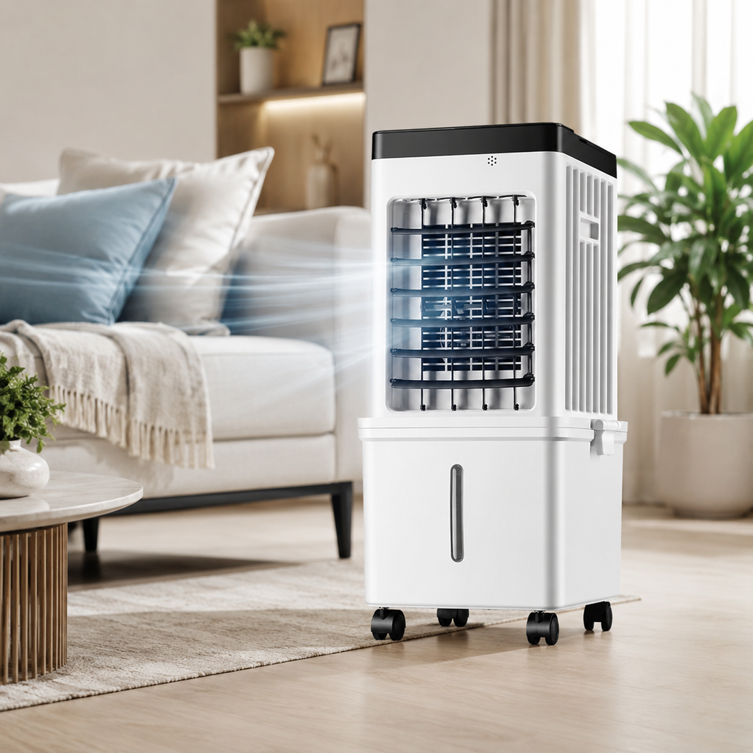 Bærbar Luftkøler Med Timer Og Oscillation - Justerbar Luftstrøm Til Mænd Og Kvinder 1
