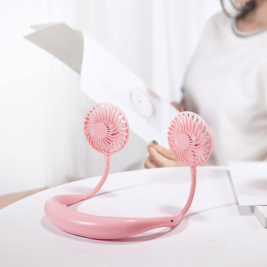 Bærbar Mini Fan med LED Lys til Udendørs Brug 5