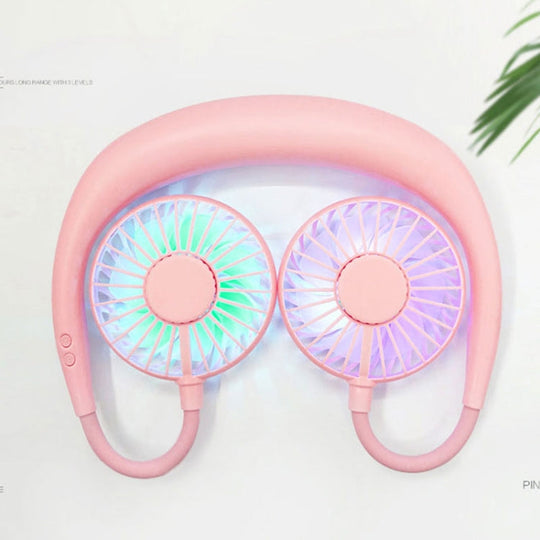 Bærbar Mini Ventilator med LED Lys til Udendørs Brug 2
