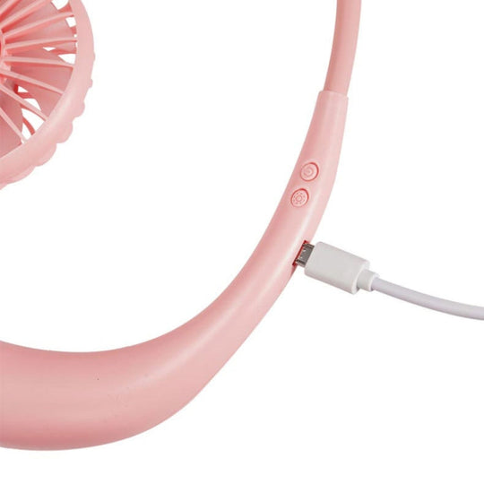 Bærbar Mini Ventilator med LED Lys til Udendørs Brug 3