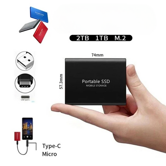 Bærbar SSD Drev Højhastighed Kompakt Design 3