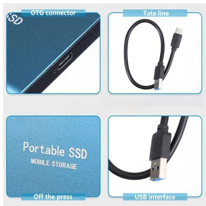 Bærbar SSD Drev Højhastighed Kompakt Design 6