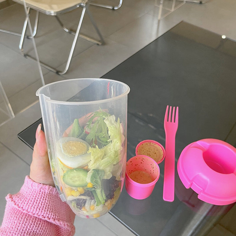 Bærbar Salatbeholder Med Gaffel 1