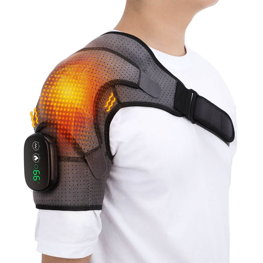 Bærbar Skulderapparat Med Varmeterapi Og Mikrovibrationer 0