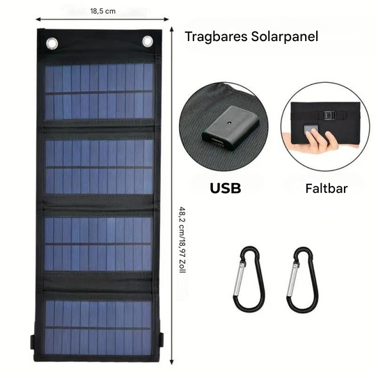 Bærbar Solenergi Powerbank Foldbar 3