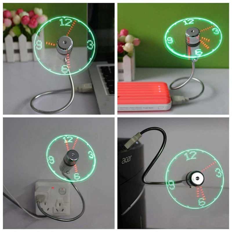 Bærbar USB Blæser med Programmerbar LED 5